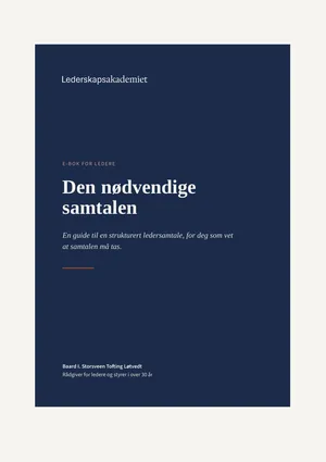 Forside: Den nødvendige samtalen