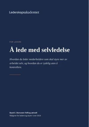 Forside: Å lede med selvledelse