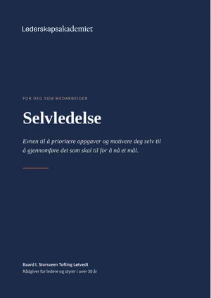 Forside: Selvledelse
